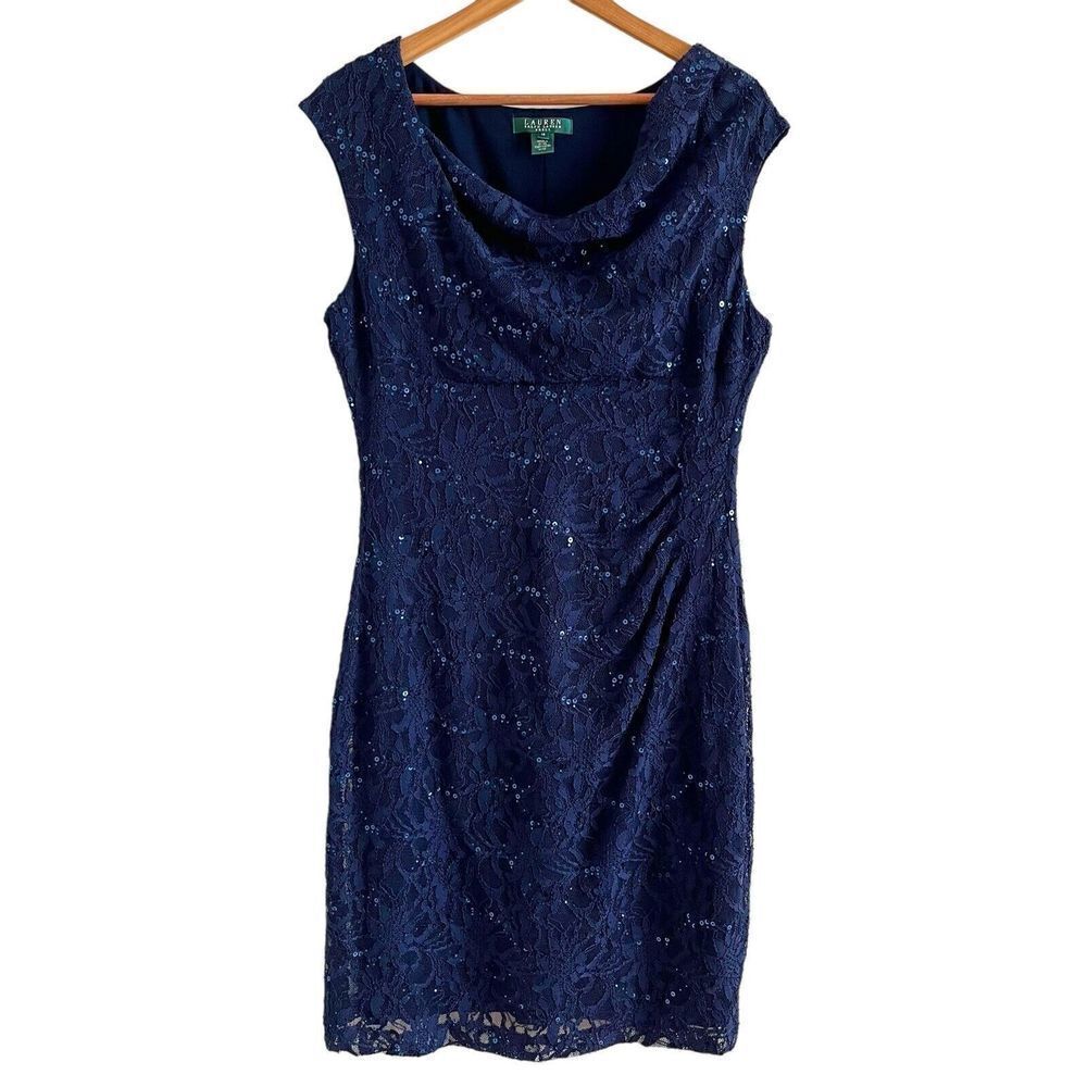 Ralph Lauren Sequin Stretch Dress size 16 - Picture 2 of 14